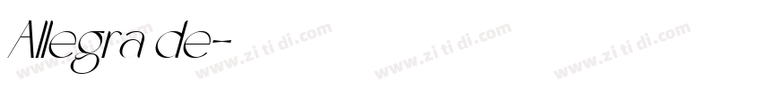 Allegra de字体转换